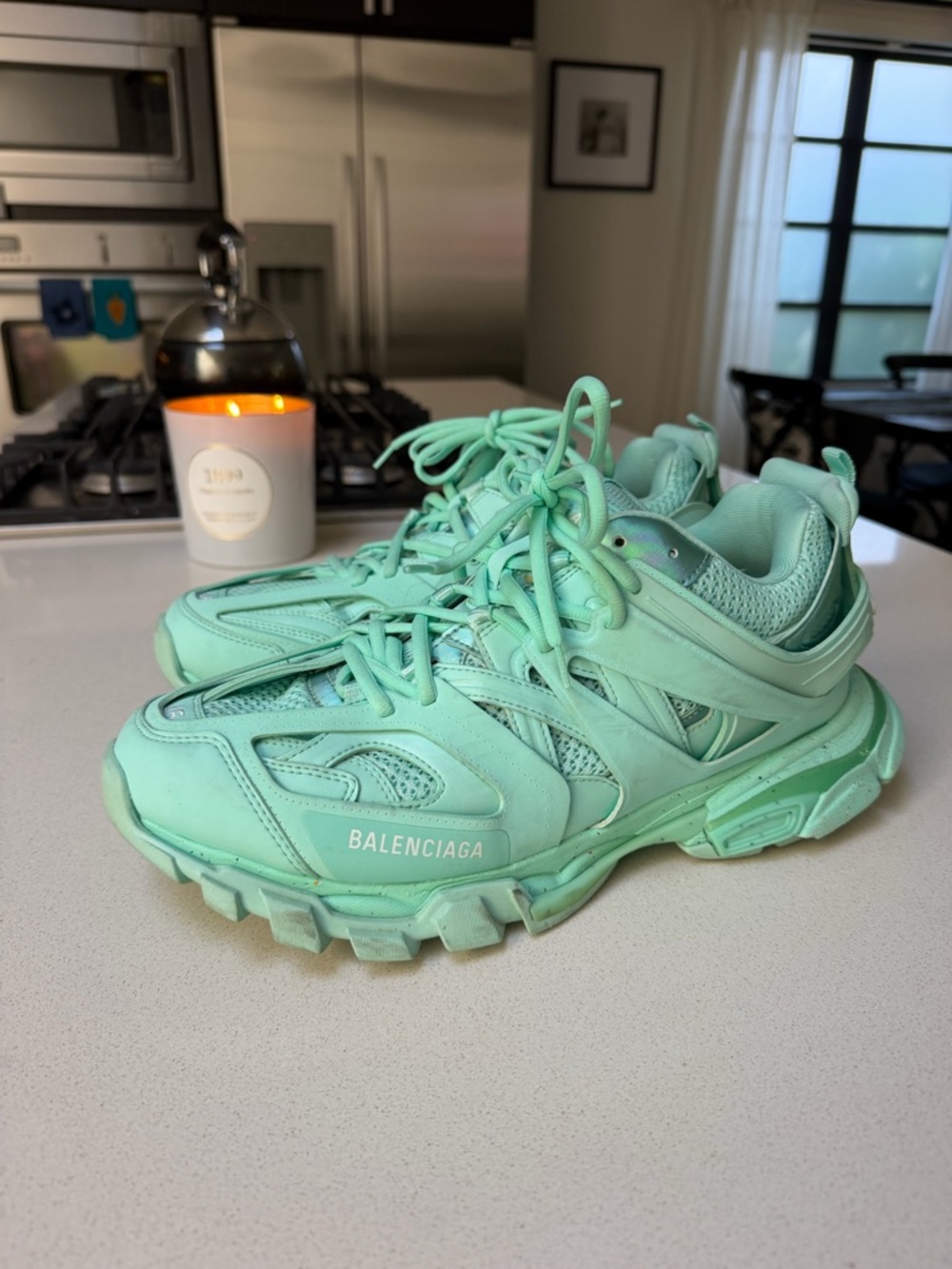 Balenciaga Mint-Tone Track Sneakers